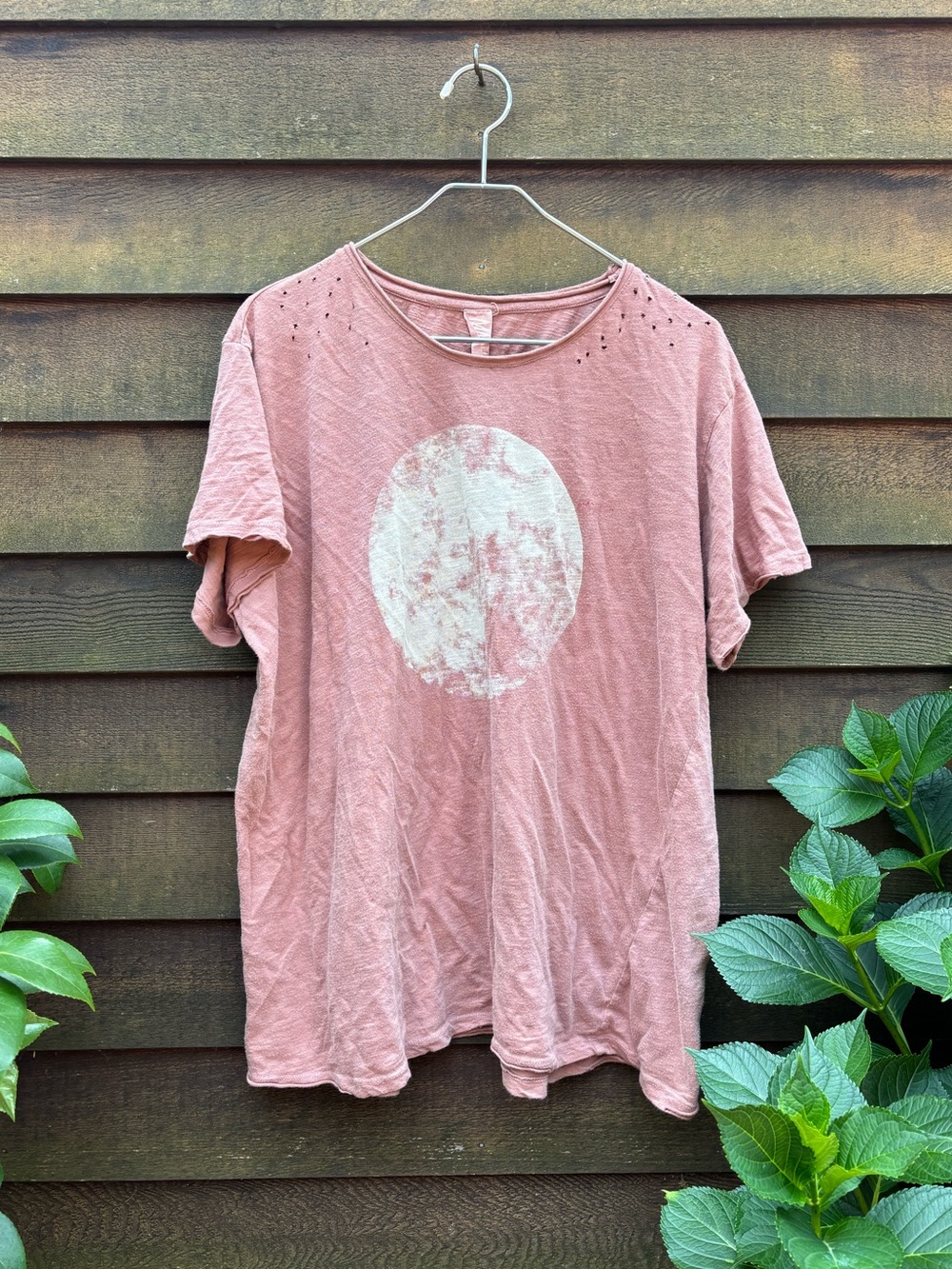 Magnolia Pearl Distressed Mauve Pink Moon T Shirt